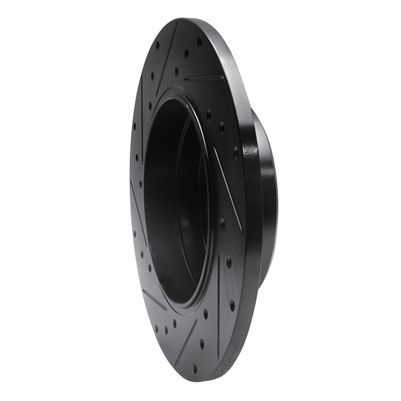 Mercedes-Benz E320 Brake Rotor (1) - Rear Right - R1 Concepts - Drilled & Slotted - Black - `98-`03